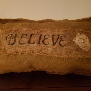 Small burlap pillow